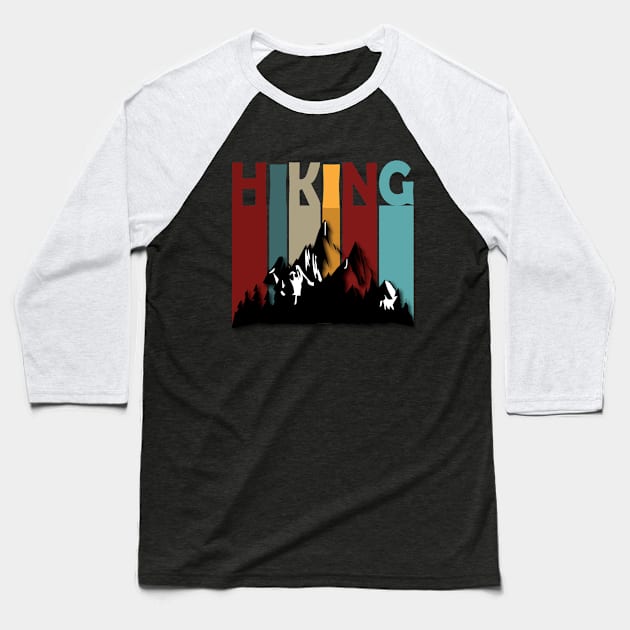 hiking Baseball T-Shirt by tee-sailor